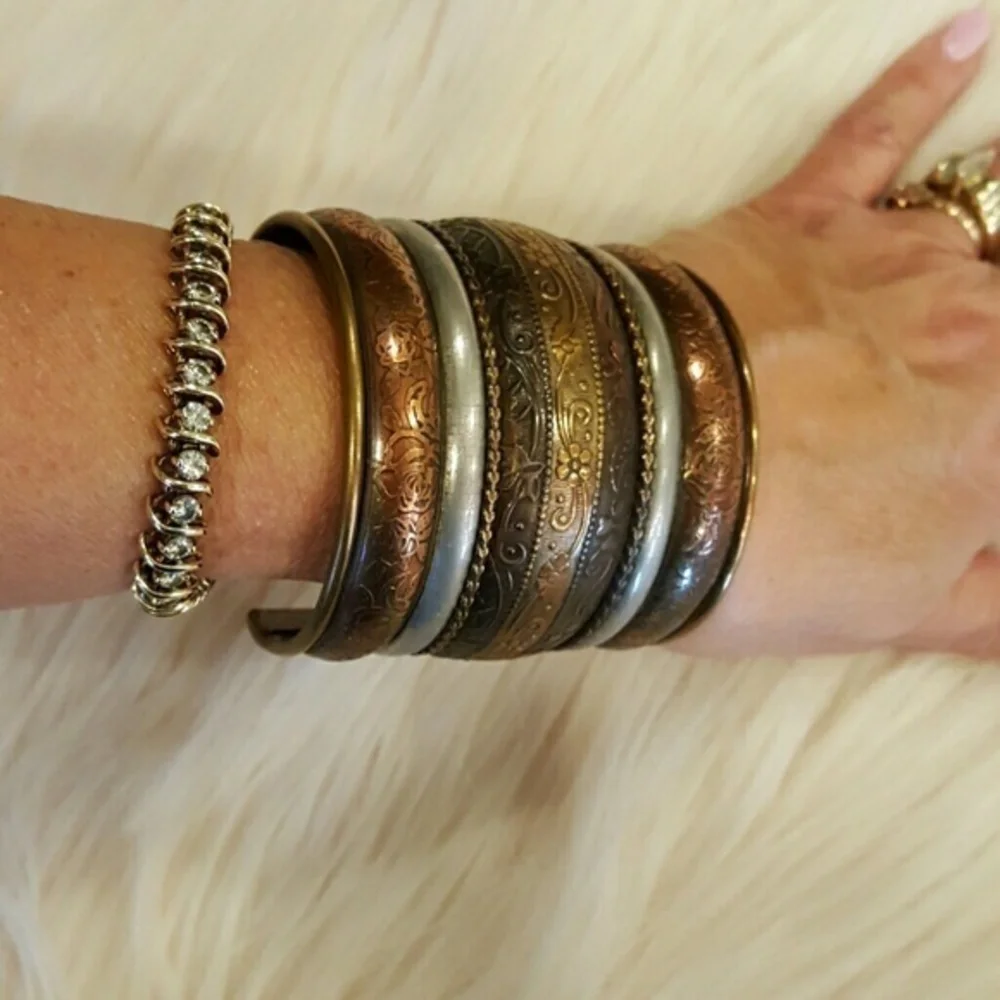 PRETTY BRASS MIXED METAL‎ CUFF